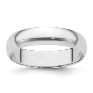 Black Bow Jewelry 3mm to 8mm Platinum Light Weight Half Round Standard Fit Band - 1 of 4