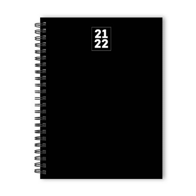 2021-22 Academic Planner 6" x 8" Back in Black Daily/Weekly/Monthly - The Time Factory