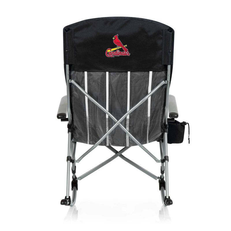 MLB St. Louis Cardinals Outdoor Rocking Camp Chair - Black, 3 of 7