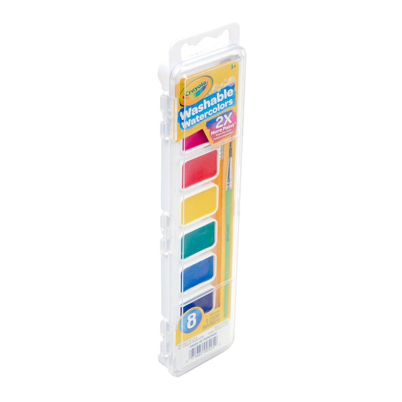 Crayola 8ct Kids Watercolor Paints with Brush, 3 of 8