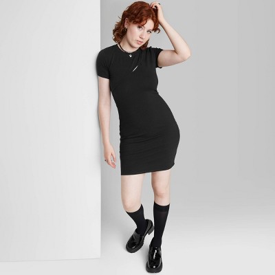 Women's Short Sleeve Cut Out Detail Knit Bodycon Dress - Wild Fable™