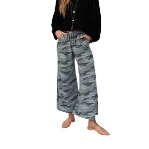 Women's Casual Wanderer Wide Leg Pants - three bird nest - 1 of 3