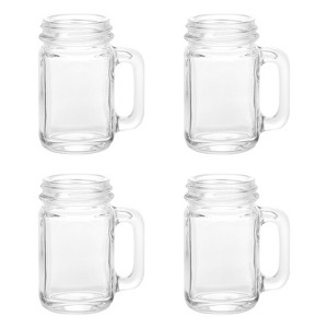 Unique Bargains Reusable Mason Jar Shot Glasses with Handle - 1 of 4