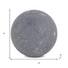 HomeRoots 6" Silver Paper Mache Hand Painted Orb Decorative Orb - 3 of 4