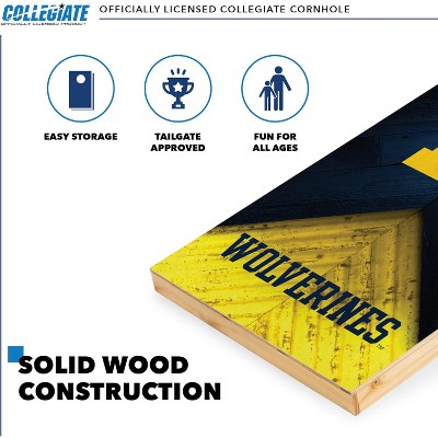 NCAA Michigan Wolverines 2'x4' Wood Cornhole Set