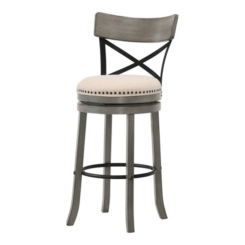 Light grey best sale swivel bar stools