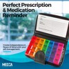 MEDca Weekly Travel Pill Organizer: Prescription and Medication Wallet Box Reminder, a Extra Large Dispenser, Caddy Organizer, for 4 Times A Day - 2 of 4