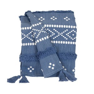 Parkland Collection,Transitional Stripes And Dots Throw - 1 of 4