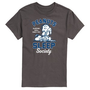 Men's - Peanuts - Peanuts Sleep Society Short Sleeve Graphic T-Shirt - 1 of 4