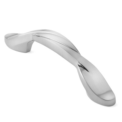 Cauldham Solid Braided Kitchen Cabinet Pulls Handles (3" Hole Centers) - Drawer/Door Hardware - Style M260 - Satin Nickel
