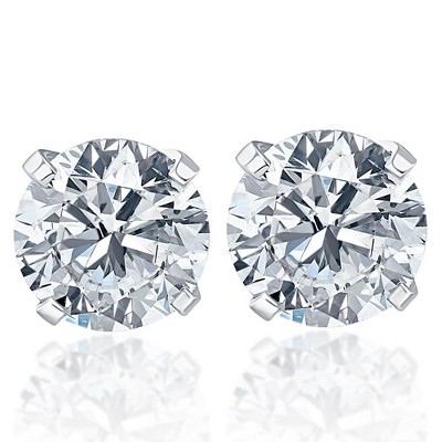 Pompeii3 .20Ct Round Brilliant Cut Natural Quality VS2-SI1 Diamond Stud Earrings in 14K Gold Classic Setting