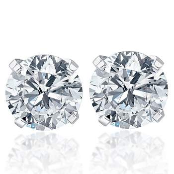 Pompeii3 .40CT Round Brilliant Cut Natural VS Quality Diamond Stud Earrings In 14K Gold