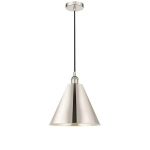 Edison Cone - 1 Light Cord Hung Mini Pendant In Industrial Style-14.75 Inches Tall and 12 Inches Wide - 1 of 1
