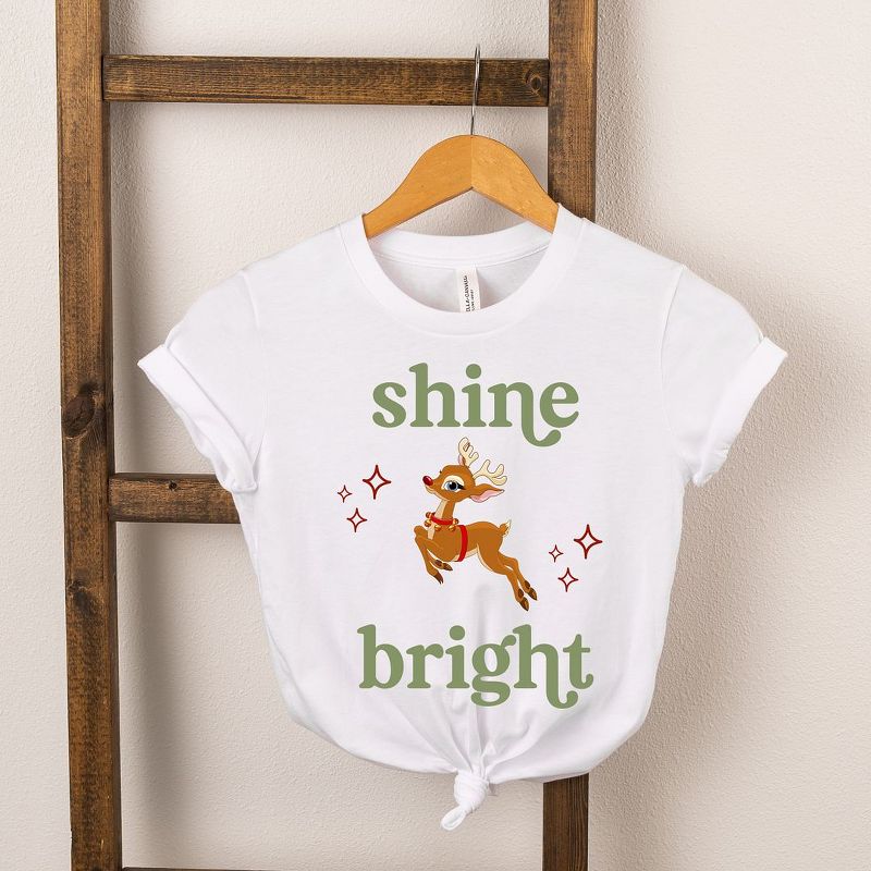 The Juniper Shop Shine Bright Deer Toddler Short Sleeve Tee, 1 of 3