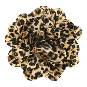 Unique Bargains Alloy Satin Fabric Big Flower Dainty Brooch Pin 1 Pc - 1 of 4