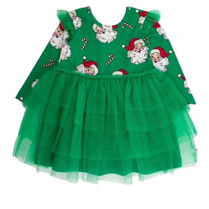 RuffleButts Girls Flutter Tulle Long Sleeve Twirl Dress - 1 of 2