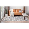 Unique Loom    Hygge Shag Trellis Area Rug - 3 of 4