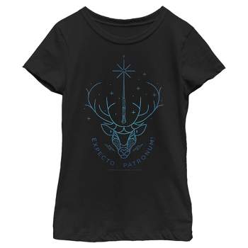 Girl's Harry Potter Stag Patronus Line Art T-Shirt