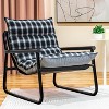 Hooseng Modern Accent Chair, Fluffy Living Room Chair with Removable Cushion, Armchair Chairs With Metal Frame for Bedroom Balcony Reading Room - 3 of 4