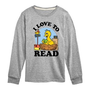 Boys' - Sesame Street - I Love To Read Long Sleeve Graphic T-Shirt - 1 of 3