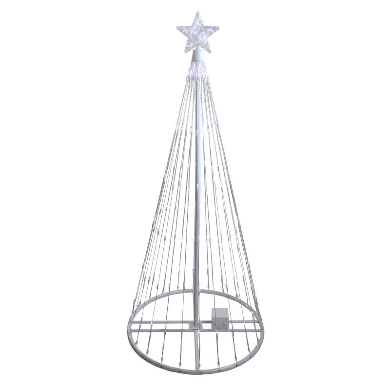 Northlight 4' Pre-Lit White LED Show Cone Christmas Tree Yard Decor, 3 of 4