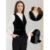 INSPIRE CHIC Women's V Neck Sleeveless Retro Waistcoat Vest - 2 of 4