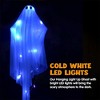 Joyfy 47’’ Halloween Light up White Ghost Outdoor Decor, Hanging Ghost with Spooky Blue LED Light for Haunted House Prop, Front Yard Lawn Party - 2 of 4