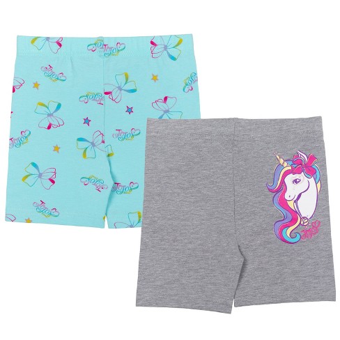 Jojo Siwa Little Girls 2 Pack Bike Shorts Blue/gray 4 : Target