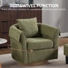 NicBex 360° Swivel Accent Chair with Ottoman Set,Chenille Barrel Armchair with Removable Back Pillow,2 Armrest Covers for Living Room,Bedroom - 2 of 4