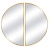 Beautyolove Half Circle Aluminum Alloy Framed Decorative Wall Mirror (2-Pieces) - 4 of 4
