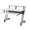 HomeRoots 47" White and Black Computer Desk - 4 of 4