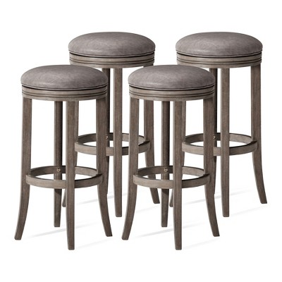 Maven Lane Eva 31 Inch Tall Bar Height Rotating Backless Barstool In ...