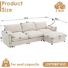 TiramisuBest 130"/96.5" Modular L Shape Chenille Sectional with Folding Table, 2 Armrest Pillows and Free Movement Ottoman, Chenille-5 Seat/4 Seat - 4 of 4