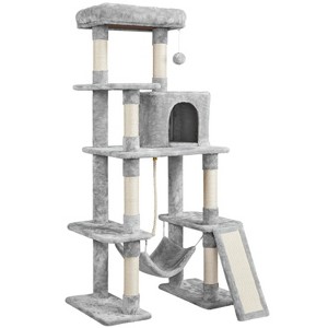 Yaheetech Multilevel Cat Tree with Hammock, Scratching Posts, Condo Perch Ball for Indoor - 1 of 4