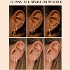 12 Pairs 14K Gold Flat Back Earrings Set, Hypoallergenic Surgical Steel Cartilage Piercing Jewelry for Tragus/Helix/Conch - 4 of 4