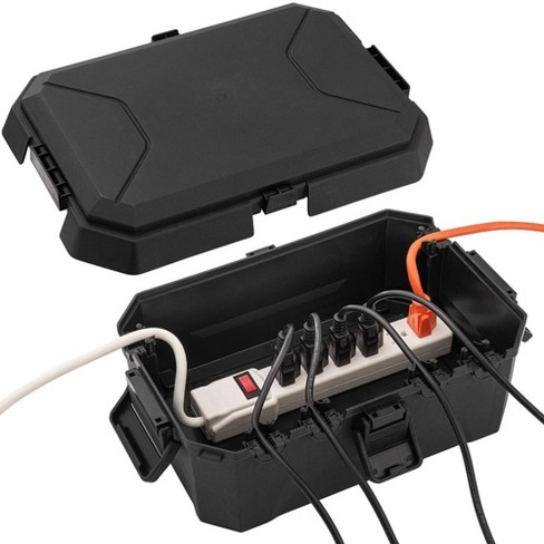 Manterio Power Box – Ip55 Weatherproof Cord Connection Box – Black ...