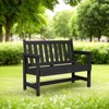 Hyleoty HDPE Outdoor Park Bench 48" x 22" x 35" ,Elegant, Comfortable and Durable - 4 of 4