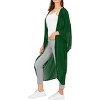 LA LEELA Women's Open Front Beach Solid Sheer Button Down Duster Swimsuit Cover up Casual Summer Duster Beachwear Cardigans for Women - 4 of 4