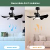 YUHAO Smart 6-speed Modern and Contemporary Ceiling Fan with Light,3 ABS Blades ,Works with Alexa and Google Assistant - 3 of 4