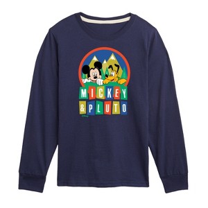 Boys' - Disney - Mickey And Pluto Long Sleeve Graphic T-Shirt - 1 of 4