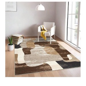 2 x 6 ft Polyester Imitation  Gray Rectangular Hallway Bathroom Entryway Kitchen Office Color Block Printed Modern Washable Area Rug - 1 of 4