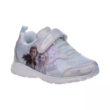 Disney Frozen Ii Girls Light Sneakers Lavender Silver, 9 : Target