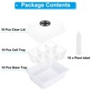 Unique Bargains Plastic Adjustable Humidity Reusable Breathable Seeding Tray Kit 7.5 x 6 x 4.5 Inch White 10 Pcs - 3 of 4