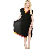 HAPPY BAY Women's Summer Holiday Beachwear Swim Suit Loose Bathing Suit Swim Beach Cover-up Dress Robe X-Large-XX-Large Black Solid - 2 of 4