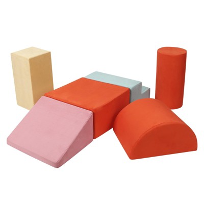 Foam Climbing Blocks for Toddlers, Waterproof Toddler Climbing Toys, Baby Jungle Gym Indoor Lightweight, Foam Play Gym 6PCS