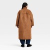 Women's Faux Suede Long Coat - Universal Thread™ Tan - 2 of 3