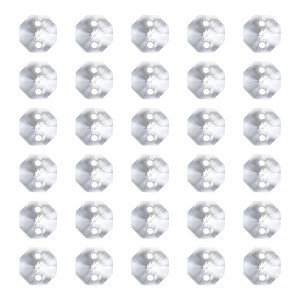 Unique Bargains DIY Lamp Arts Crafts Decoration Crystal Pendants Octagon Beads 40 Pcs - 1 of 4