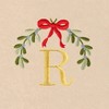 Linum Home Textiles Christmas MISTLETOE MONOGRAM - Embroidered Luxury 100% Turkish Cotton Hand Towels (Set of 2) - 3 of 3