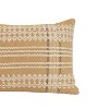 14" x 22" Woven Geometric Diamond Tan Indoor/Outdoor Lumbar Accent Throw Pillow - 3 of 4