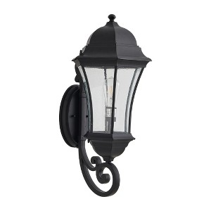 Gulches Outdoor Wall Lights - 27" Black Lantern with Dusk to Dawn Sensor for Porch and Entryway - 1 of 4